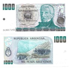 Argentina 1.000 Pesos 1984/85 Fe P-317b