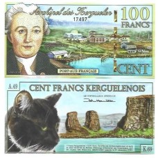 Arquipélago Kerguelen 100 Francs Nov/2010 FE Polím