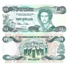 Bahamas 1 Dollar 1984 FE P-43a Rainha