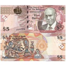 Bahamas 5 Dollars 2007 FE P-72a