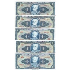 Brasil  C-009 a C-013 1 Cruzeiro FE 1944 a 1958 " ver descriçao "