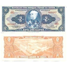 Brasil C-015 2 Cruzeiros 1954 FE