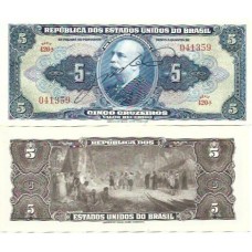 Brasil C-017 5 Cruzeiros 1943 FE Autogr - Série 420