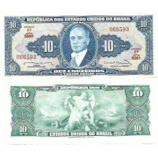 Brasil C-020 10 Cruzeiros 1963 FE