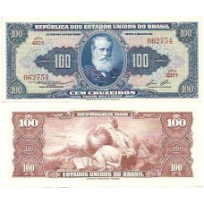 Brasil C-032 100 Cruzeiros 1958 SFE Série 637