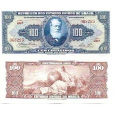 Brasil C-033 100 Cruzeiros 1959 SFE/FE Série 732
