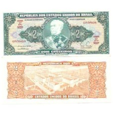 Brasil C-062 2 Cruzeiros 1956 FE
