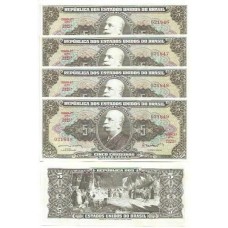 Brasil C-071 5 Cruzeiros 1962 FE - 5 Seq - Série 2323