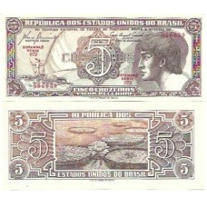 Brasil C-111 5 Cruzeiros 1961 Série 072 FE Índio