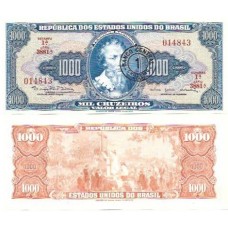 Brasil C-120 1 Cruzeiro Novo Carimbo 1966 FE