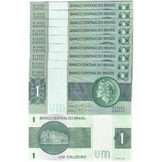 Brasil C-132 1 Cruzeiro 1980 FE - 10 Seq - Série B15852 Brasil C-132 1 Cruzeiro 1980 FE - 10 Seq - Série B15852