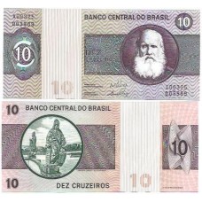 Brasil C-137 10 Cruzeiros 1970 Fe