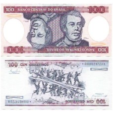 Brasil C-157a 100 Cruzeiros Asterisco* 1984 FE Série 0004