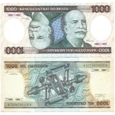 Brasil C-163 1.000 Cruzeiros 1984 Sob leves manchas