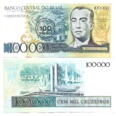Brasil C-179a 100 Cruzados Carimbo 1986 FE *Asterisco - S 0006