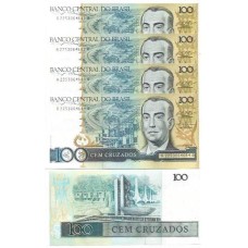 Brasil C-187 100 Cruzados 1987 FE - 5 Seq - Série 2253