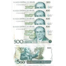 Brasil C-191 500 Cruzados 1987 FE - 5 Seq - Série 7224