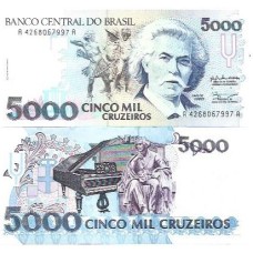 Brasil C-219 5.000 Cruzeiros 1990 FE