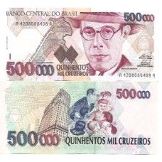 Brasil C-232 500.000 Cruzeiros 1993 FE - Série 4208 Brasil C-232 500.000 Cruzeiros 1993 FE - Série 4208