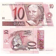 Brasil C-296 10 Reais 2003 Série 0001 FE Brasil C-296 10 Reais 2003 Série 0001 FE