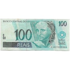 Brasil C-329 100 Reais 2006 Usada MBC Série A1827 Brasil C-329 100 Reais 2006 Usada MBC Série A1827