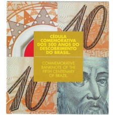 Brasil C-331 10 Reais 2000 Fe Comem Polím Folder