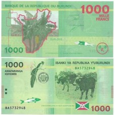 Burundi 1.000 Francs 2015 P-51a FE Burundi 1.000 Francs 2015 P-51a FE