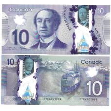 Canadá 10 Dollars 2013 P-107a FE Polim
