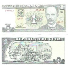 Cuba 1 Peso 2009 FE P-128d Cuba 1 Peso 2009 FE P-128d
