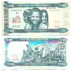 Eritréia Eritrea 20 Nakfa 2012 P-12a FE
