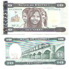 Eritréia Eritrea 10 Nakfa 1997 P-3 Fe