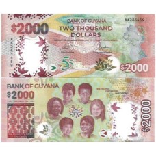 Guiana 2.000 Dollars 2022 FE  P-42 Polím