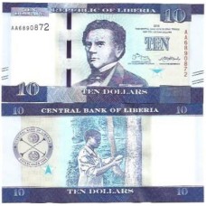 Libéria 10 Dollars 2016 FE P-32a Libéria 10 Dollars 2016 FE P-32a