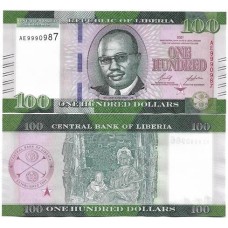 Libéria 100 Dollars 2021 Fe P-41a Libéria 100 Dollars 2021 Fe P-41a
