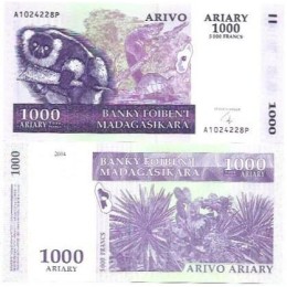 Madagascar 1.000 Ariary 2004 P-89b FE
