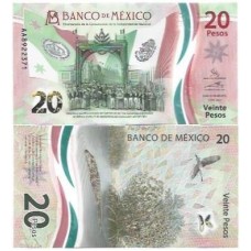 México 20 Pesos 2021 P-132a1 Polím FE