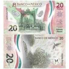 México 20 Pesos 2021 P-132a5 Fe Polím