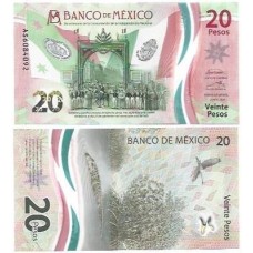 México 20 Pesos 2021 P-132b4 Fe Polím