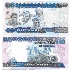 Nigéria 50 Naira 2004 FE P-27e Nigéria 50 Naira 2004 FE P-27e