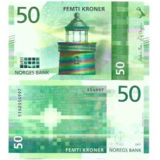 Noruega 50 Kroner 2017/18 FE P-53a