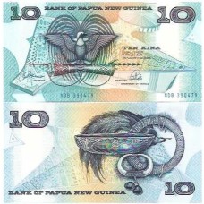 Papua Nova  Guiné 10 Kina 1989 Fe P-9b