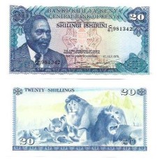 Quênia Kenya 20 Shillings 1978 P-17 Fe
