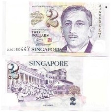 Singapura 2 Dollars 2006 FE P-46a Polím Singapura 2 Dollars 2006 FE P-46a Polím