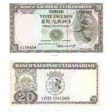 Timor 20 Escudos 1967 FE P-26a7