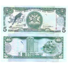 Trinidad & Tobago 5 Dollars 2002 FE P-42b