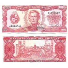 Uruguai 100 Pesos 1967 FE P-47a9 Uruguai 100 Pesos 1967 FE P-47a9