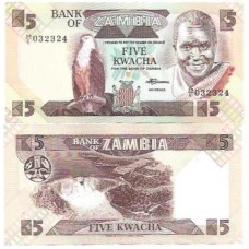 Zâmbia 5 Kwacha 1986/88 FE P-25d