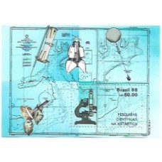 2S - SB B074 Bloco Pesquisas Antártica 1988 Mint