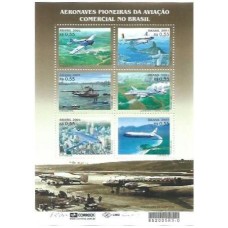 2S - SB B122 Bloco 2001 Aeronaves Pioneiras Mint