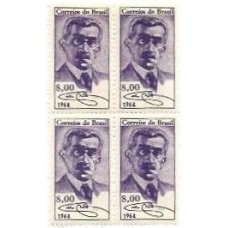 1S - SC C-0507 Qdr Cent Nascto Coelho Neto, Escritor 1964 Mint